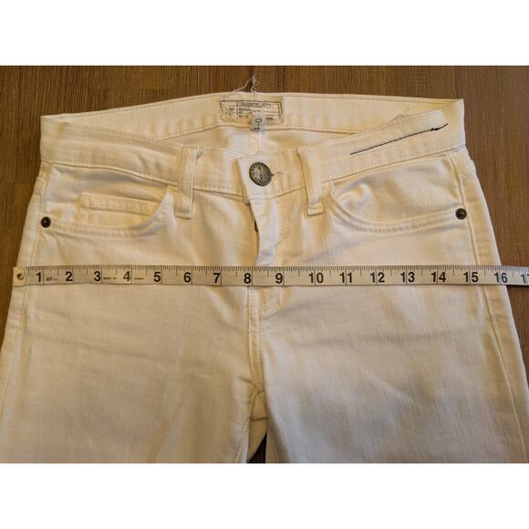 CURRENT/ELIOTT The Stiletto Straight Skinny Leg White Denim, size 24/0 - Picture 3 of 9